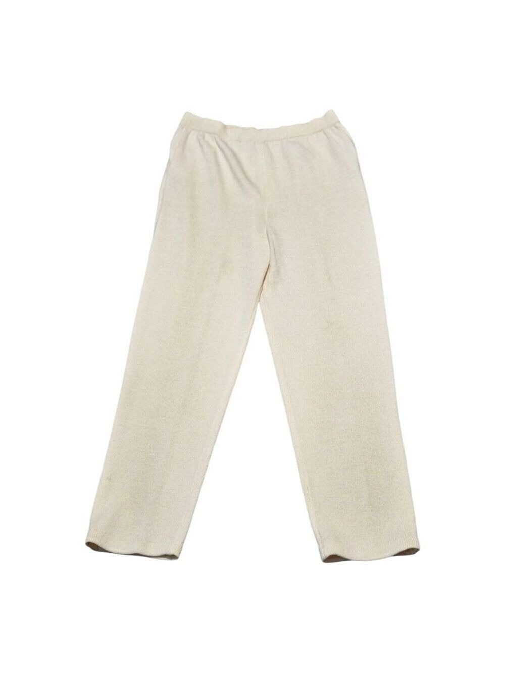 St. John Basics Cream Pants Size 10 - Picture 4 of 12